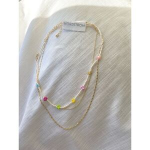 Nordstroms mix chain and bead necklace ￼